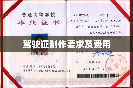 江源驾驶证制作要求及费用