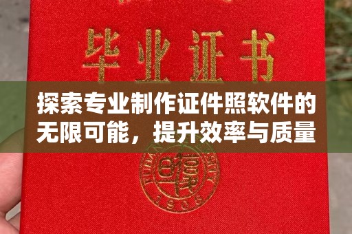 江源探索专业制作证件照软件的无限可能，提升效率与质量