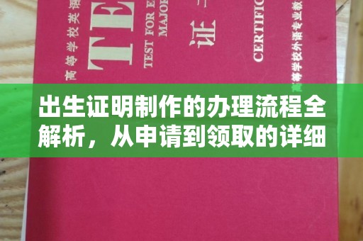 江源出生证明制作的办理流程全解析，从申请到领取的详细指南