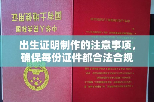 江源出生证明制作的注意事项，确保每份证件都合法合规