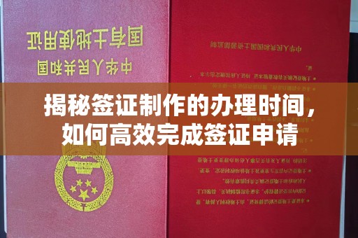 江源揭秘签证制作的办理时间，如何高效完成签证申请